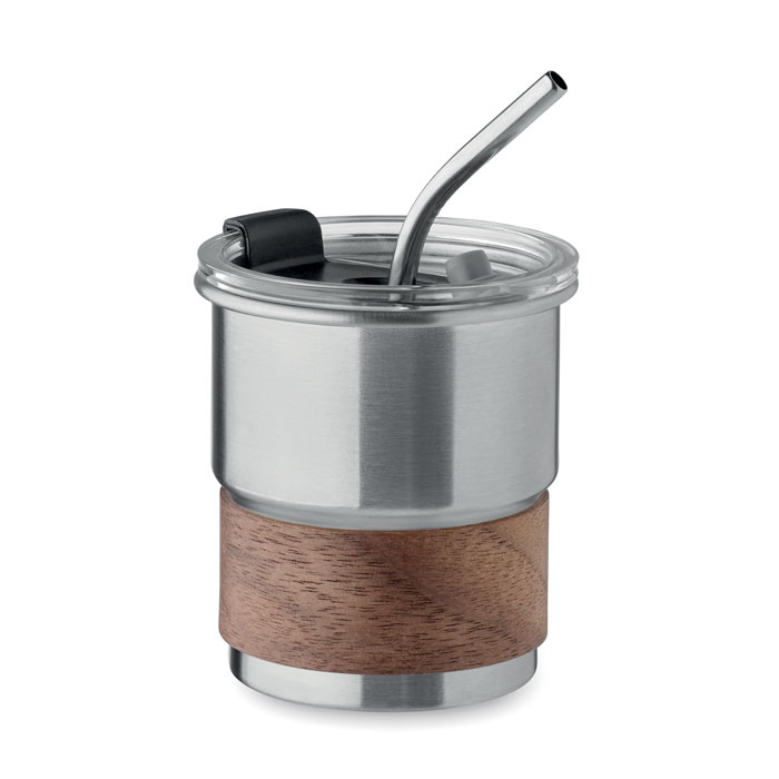 Gobelet publicitaire simple paroi 260 ml MATE Argent mat